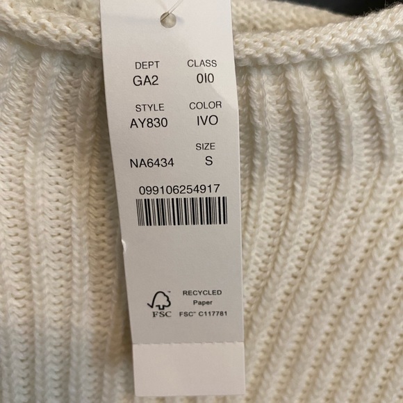 NWT JCrew knit cotton sweater SMALL - Picture 2 of 2